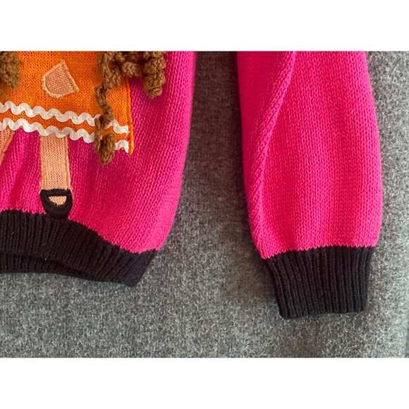 Vintage Wee Spree Girls Pink Sweater With Doll Appliqués & Balloon Design 10/12 - Picture 6 of 13